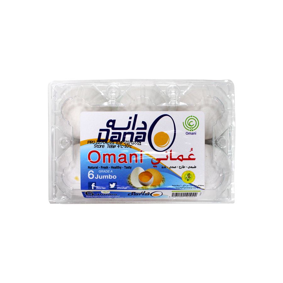 Dana White Large Premium Eggs 6 Pcs