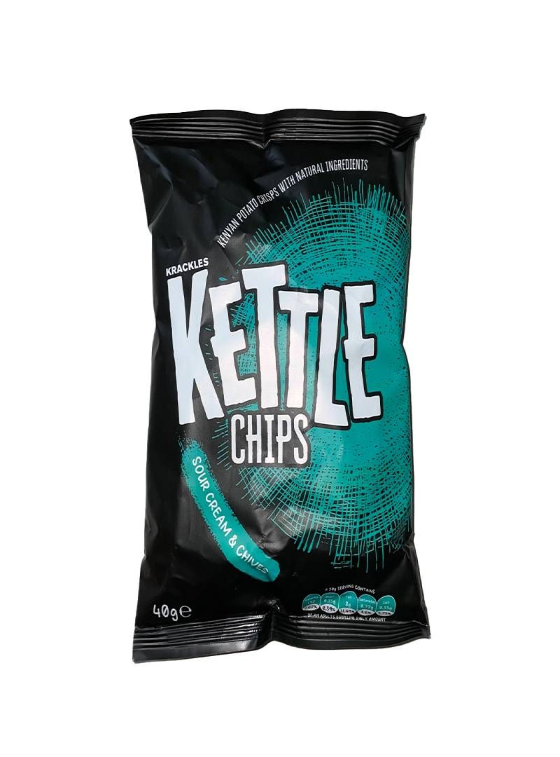 Kettle Chips Sourcream & Chives Potato Crisps, 40g