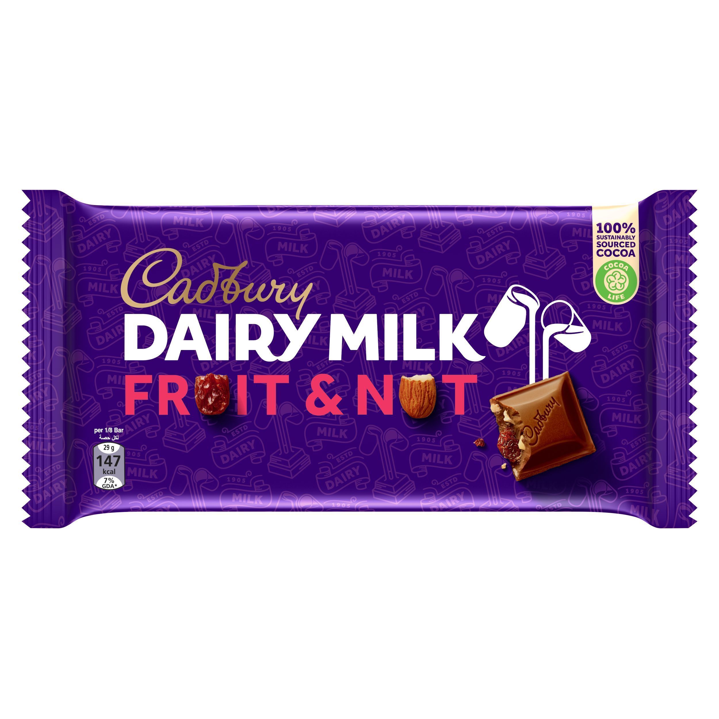 Cadbury Dairy Milk Fruit & Nut Chocolate Slab with Raisins & Almonds, 230g