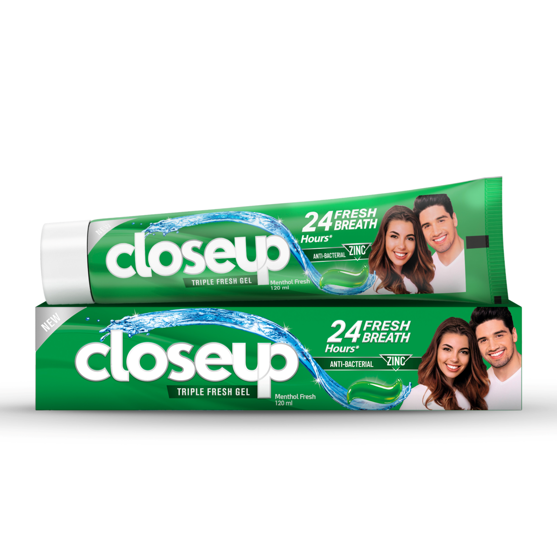 Closeup Menthol Fresh Triple Fresh Gel Toothpaste, 120ml