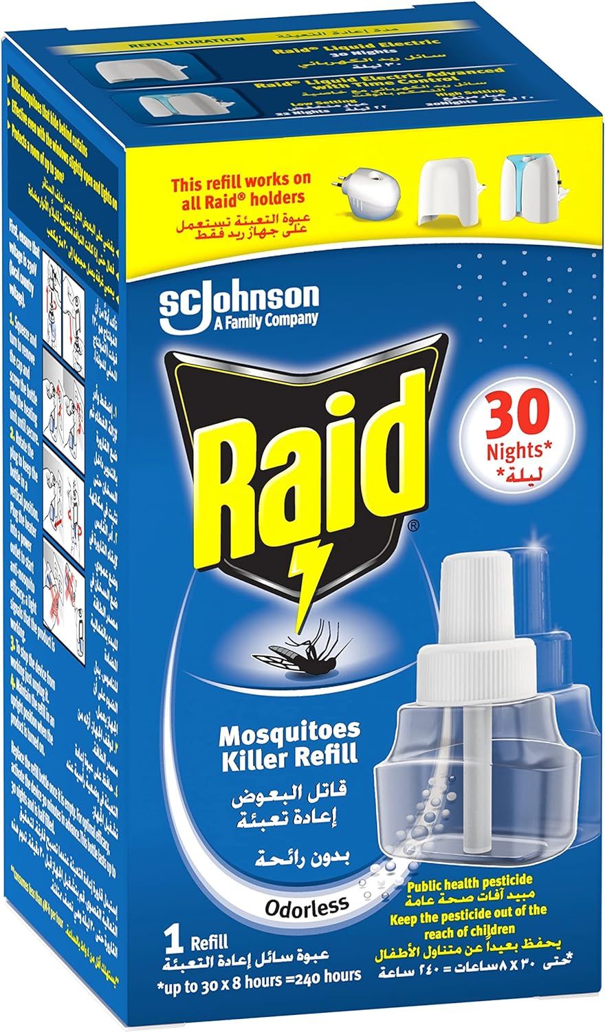 Raid Liquid Electric Mosquitoes Killer Refill, 30 Nights, 21ml
