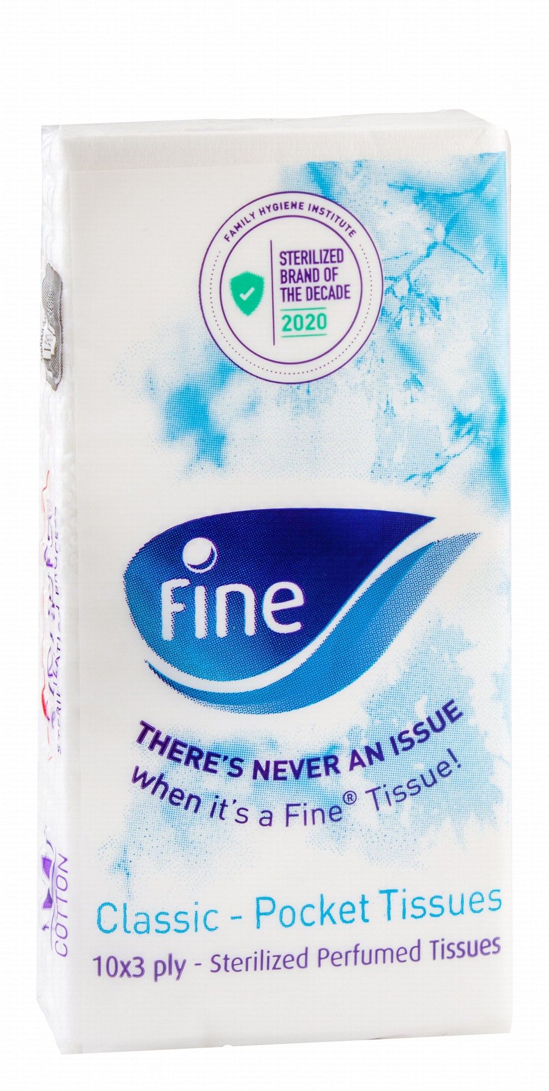 Fine Classic Sterilized & Perfumed Pocket Tissues 3ply, 10 tissues