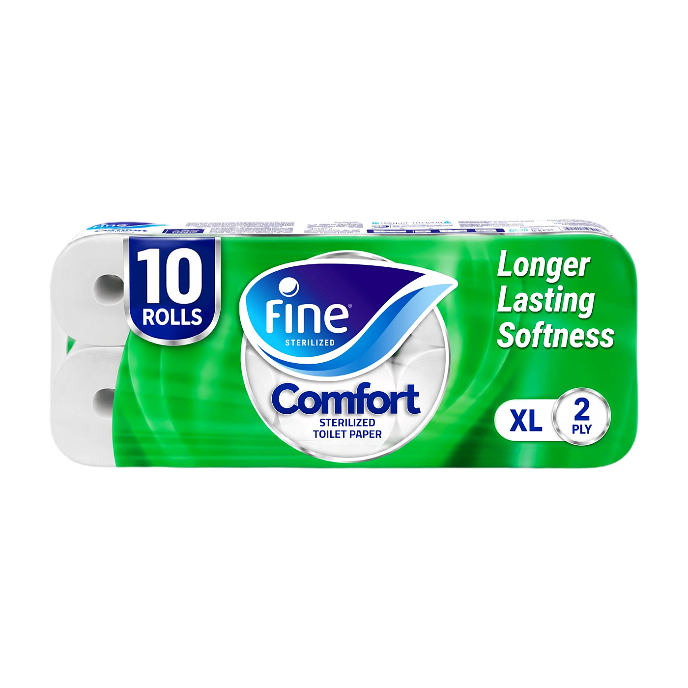 Fine Comfort XL Toilet Rolls 2ply (Super Saver), 10x250 tissues