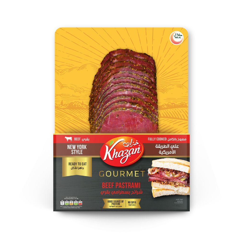 Khazan New York style Beef Pastrami Slices, 180g