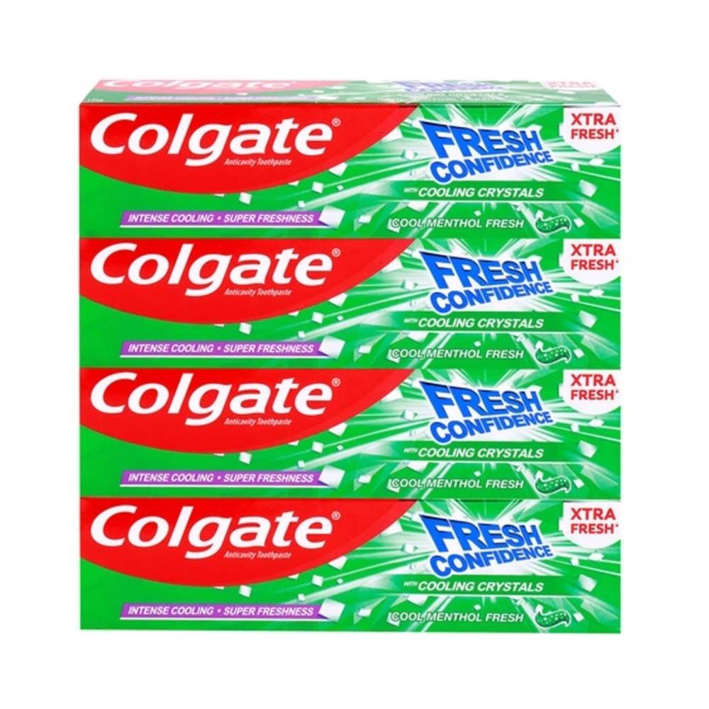 Colgate Fresh Confidence Green Toothpaste, 4x75ml