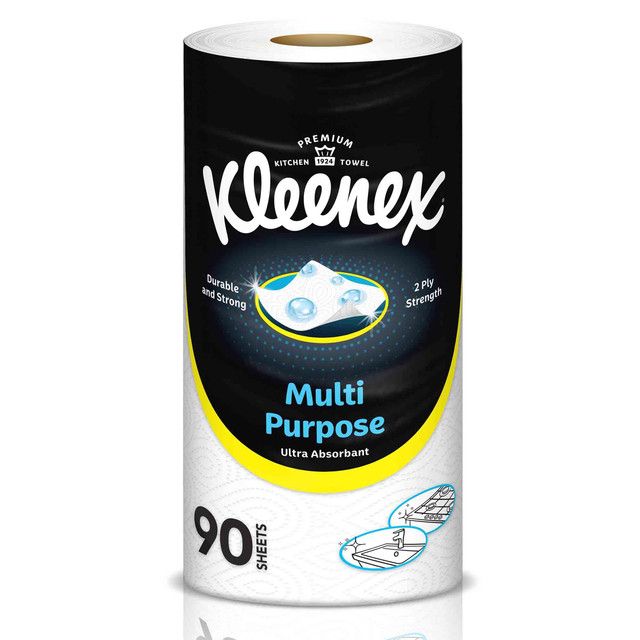 Kleenex Multipurpose Ultra Absorbent Kitchen Towel Roll 2ply, 90 tissues
