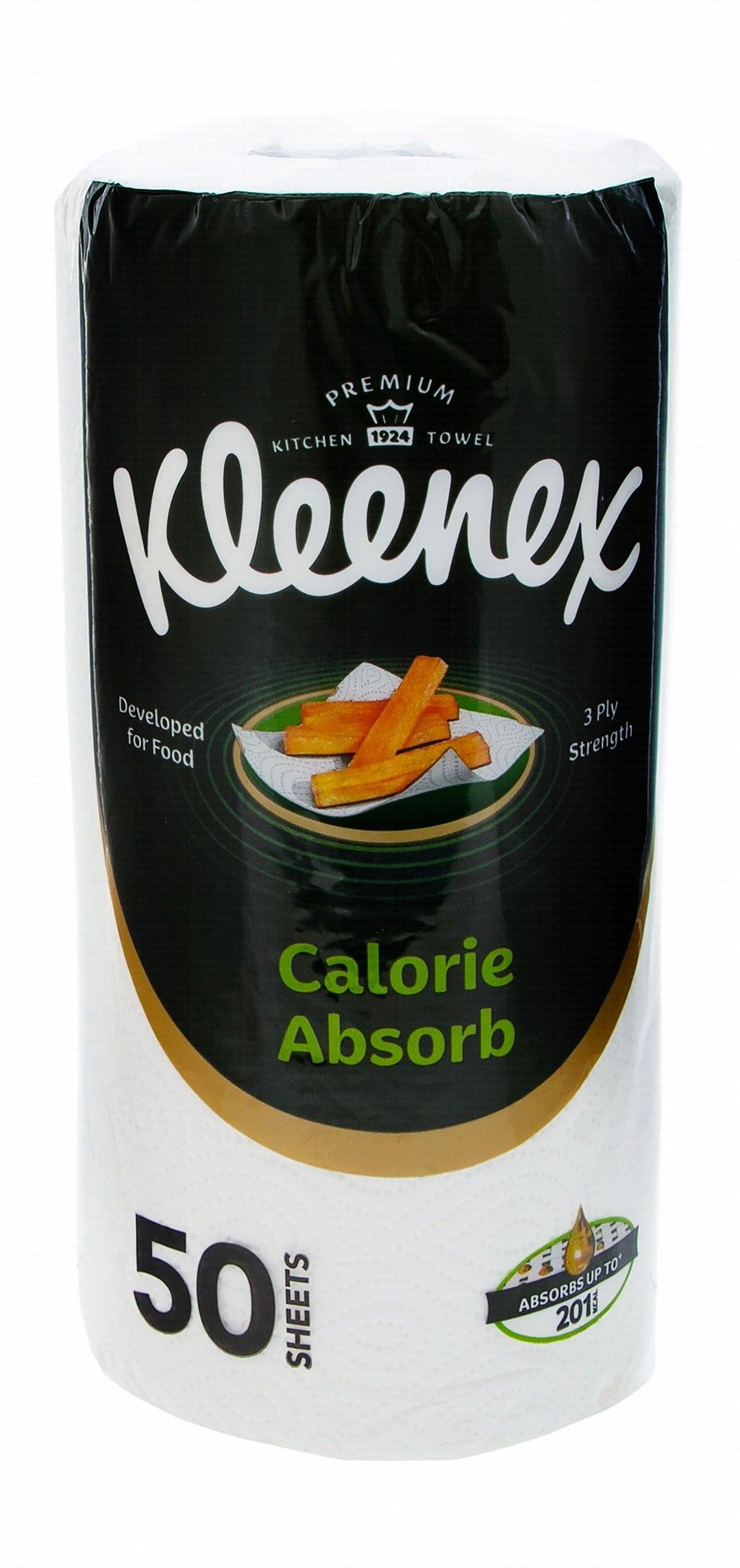 Kleenex Viva Calorie Absorb Kitchen Towel Rolls 3ply, 50 tissues
