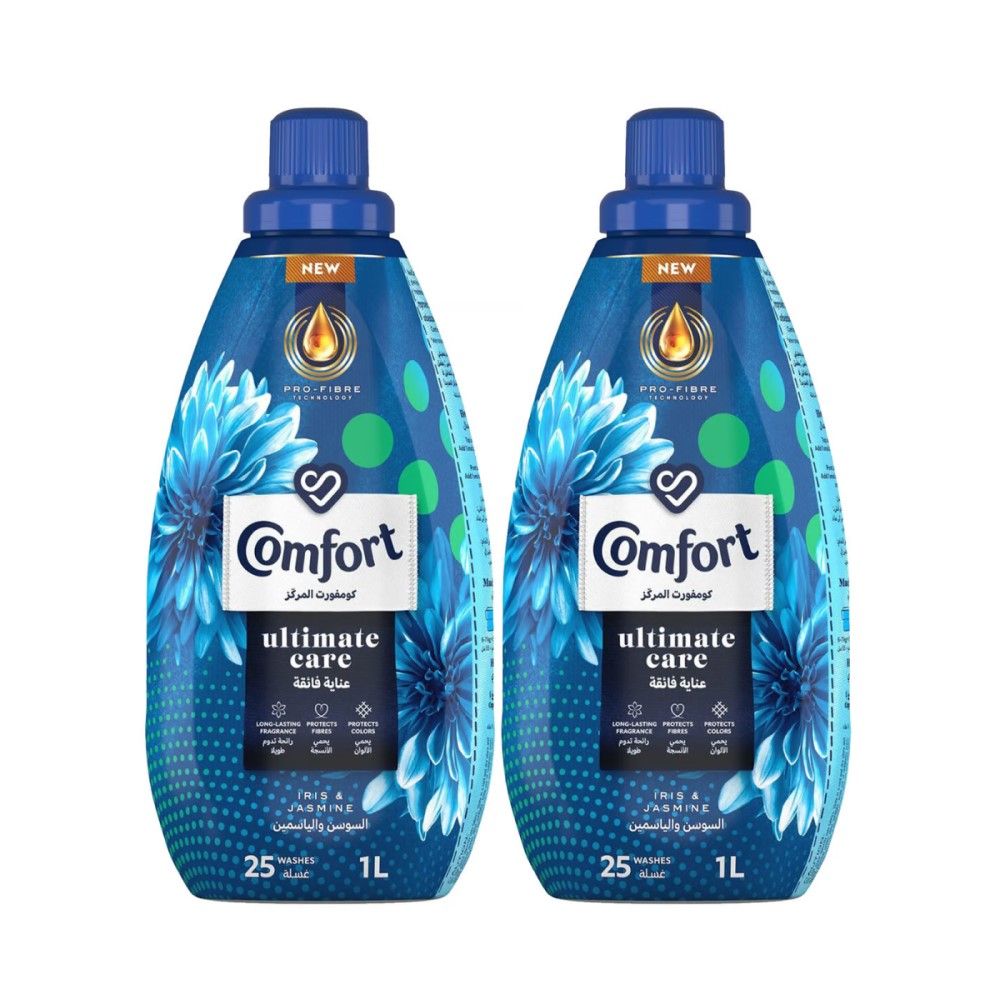 Comfort Ultimate Care Iris & Jasmine Fabric Softener, 2x1L