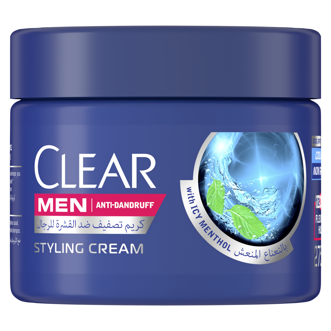Clear Soft Cool Sport Menthol Styling Cream, 275ml