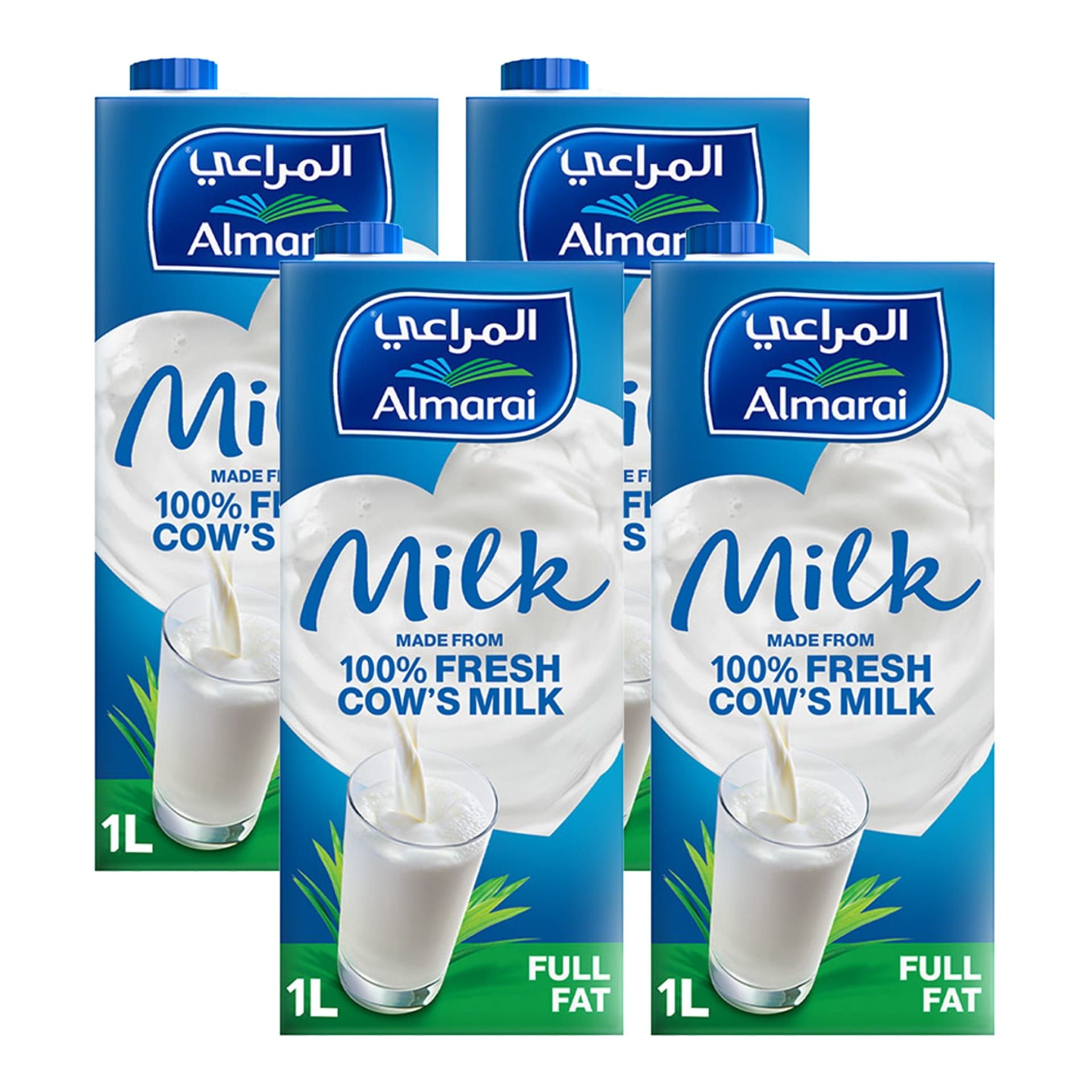 Almarai Full Fat Long Life Milk, 4x1L