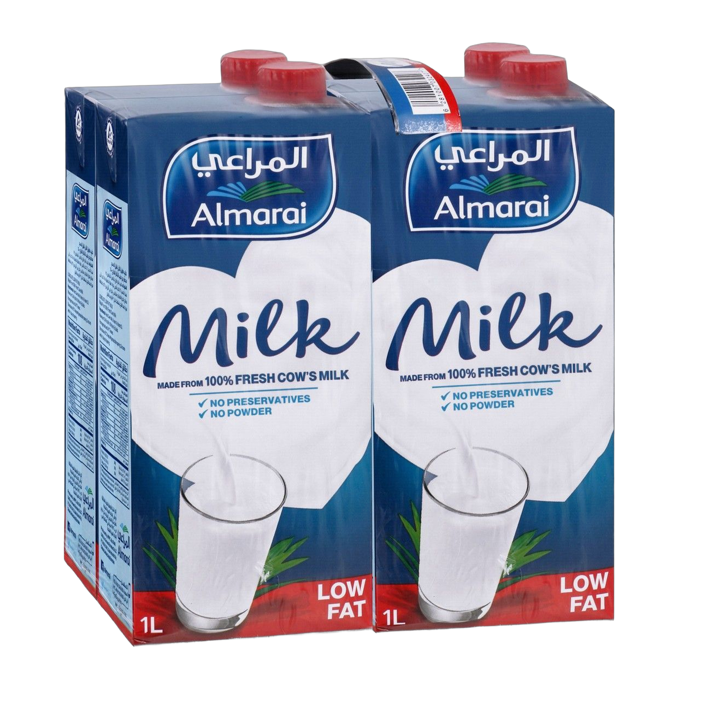 Almarai Long Life Low Fat Milk, 4x1L