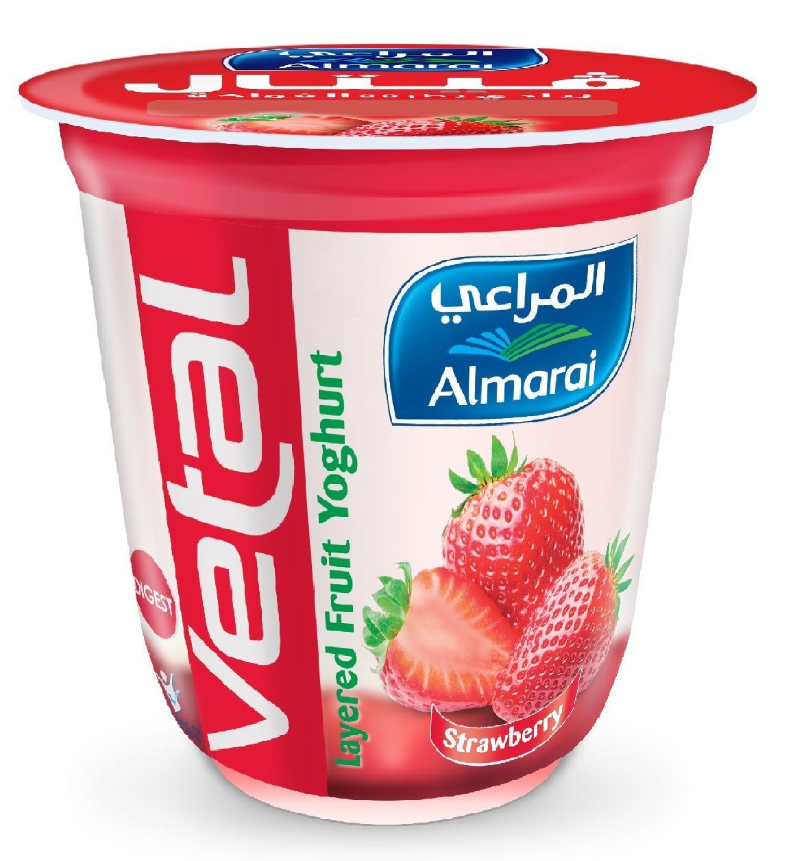 Almarai Vetal Layered Strawberry Yogurt, 140g