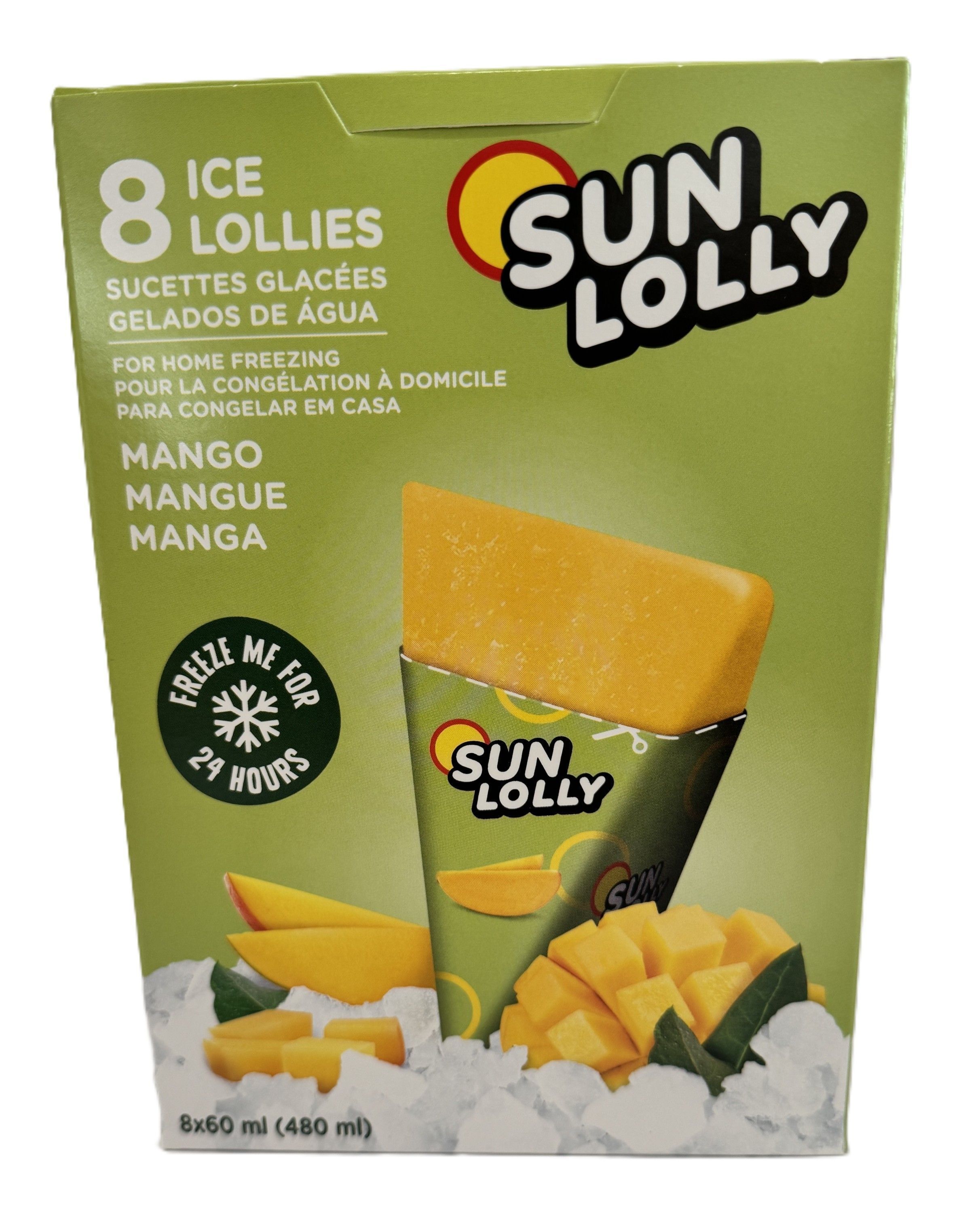 Sun Lolly Mango Ice Lollies, 8x60ml