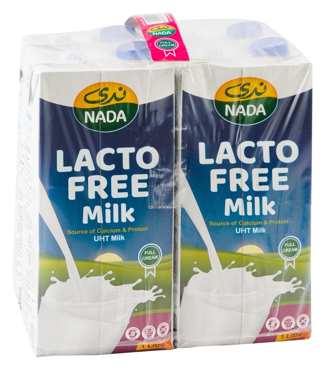 Nada UHT Milk Lactose Free, 4x1L