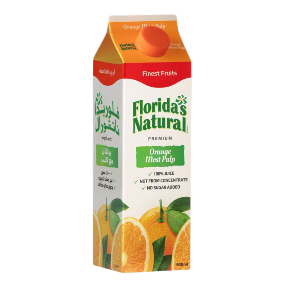 Florida's Natural Premium Orange Most Pulp Juice, 900ml