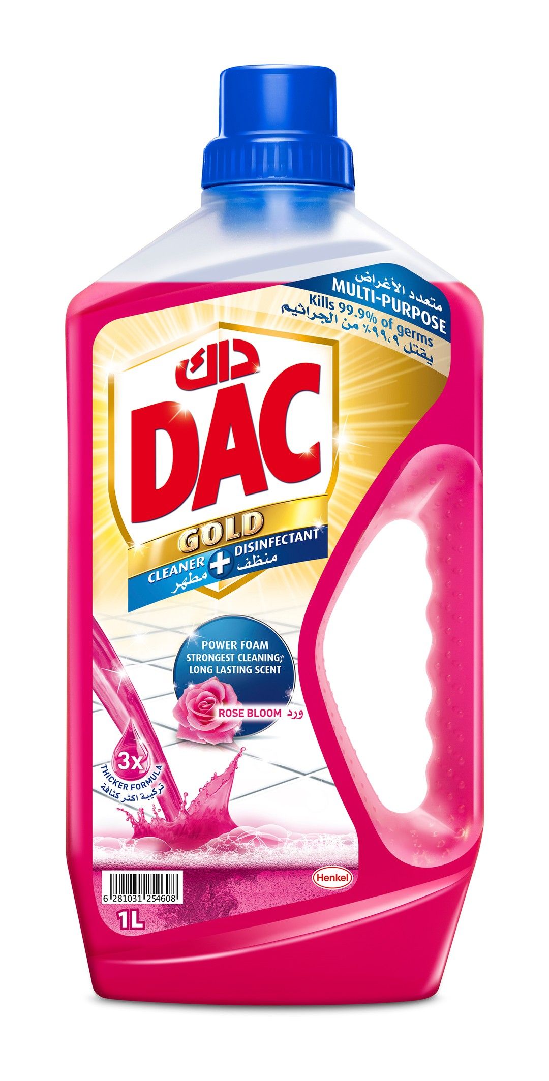 Dac Gold Multipurpose Cleaner & Disinfectant Rose Bloom Scent, 1L