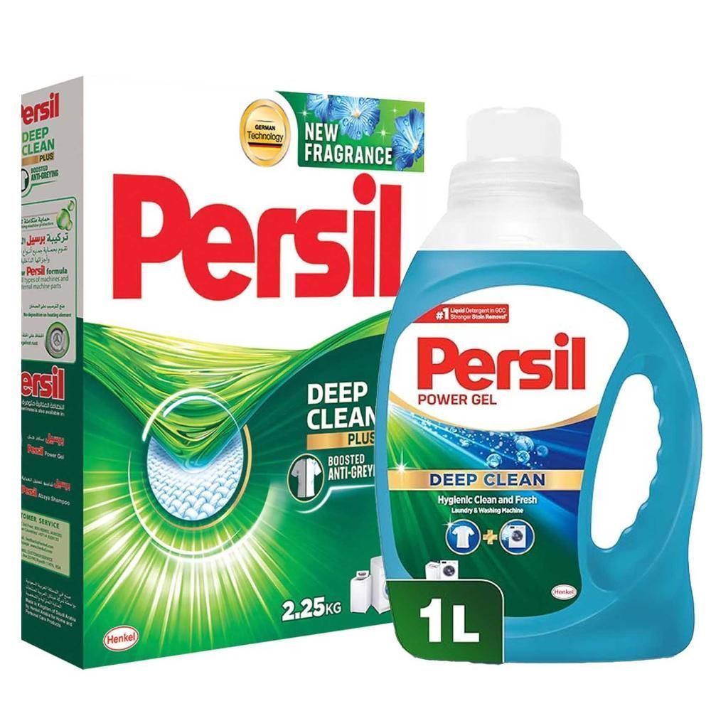 Persil Detergent Powder LF 2.25kg + Gel 1L Free