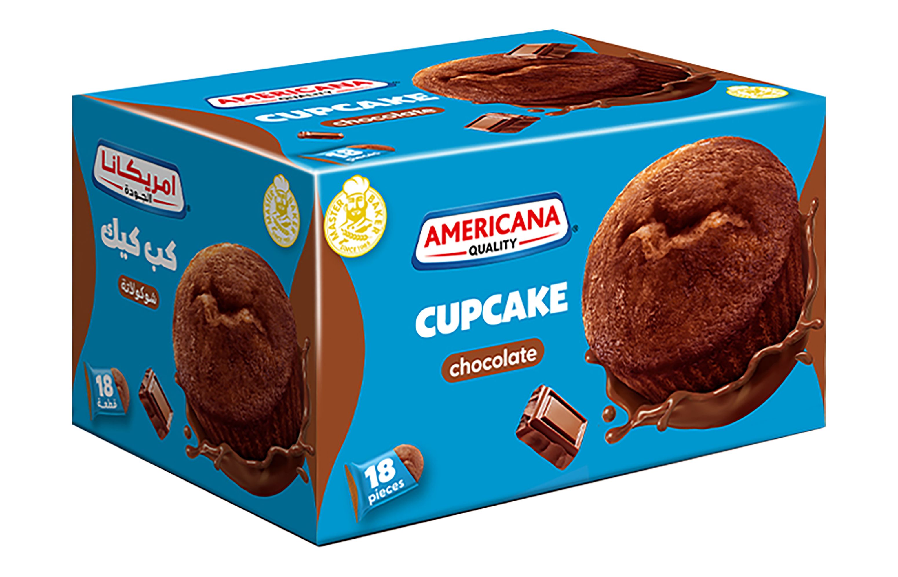 Americana Quality Chocolate Cupcakes, 18x28g