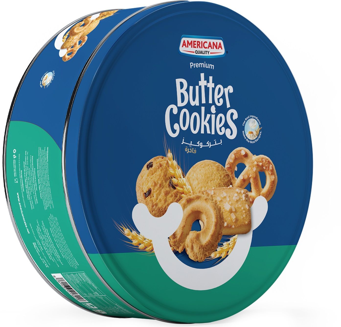 Americana Butter Cookies Blue Tin, 454g