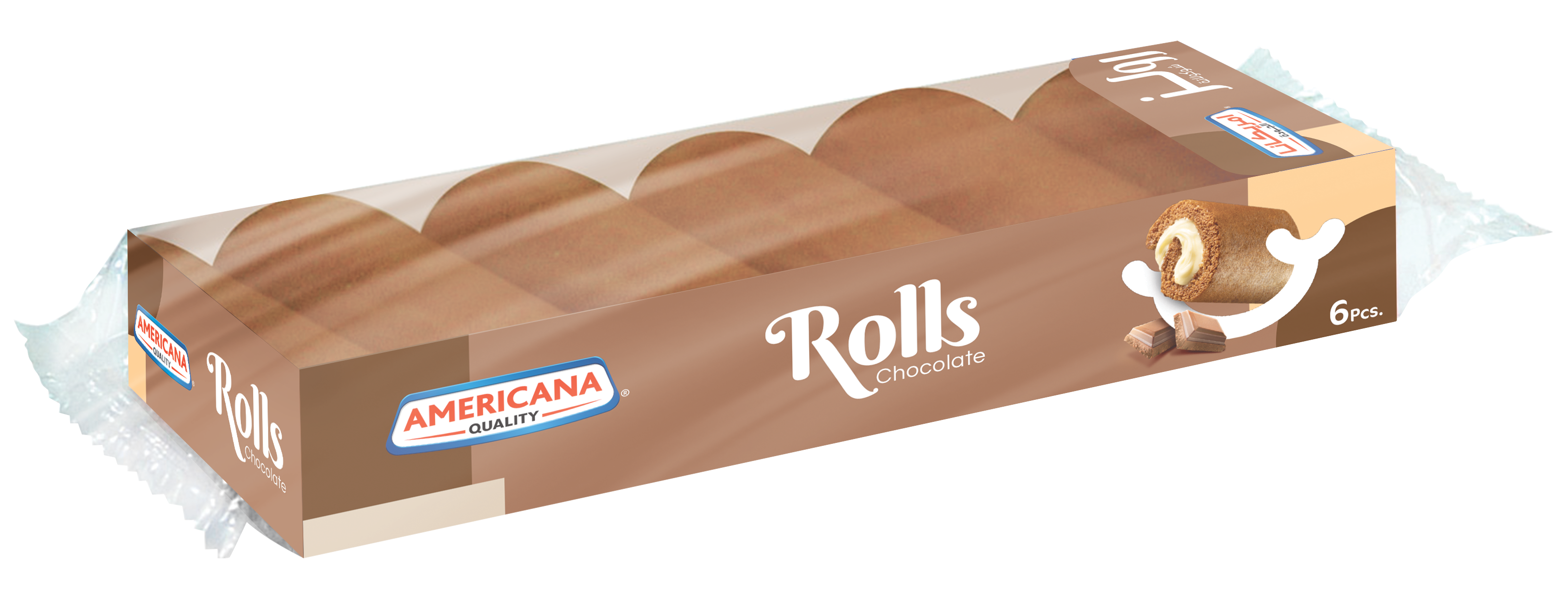 Americana Chocolate Mini Cake Rolls, 6 Pieces, 120g