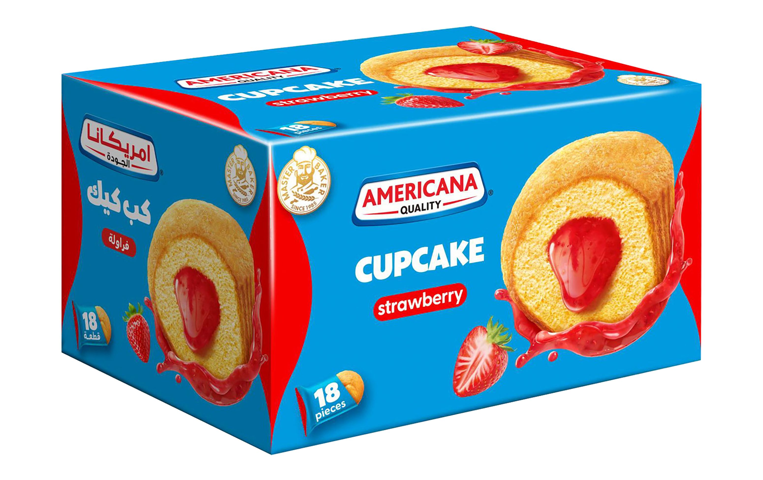 Americana Strawberry Cupcakes (13% Off), 18 x 28g