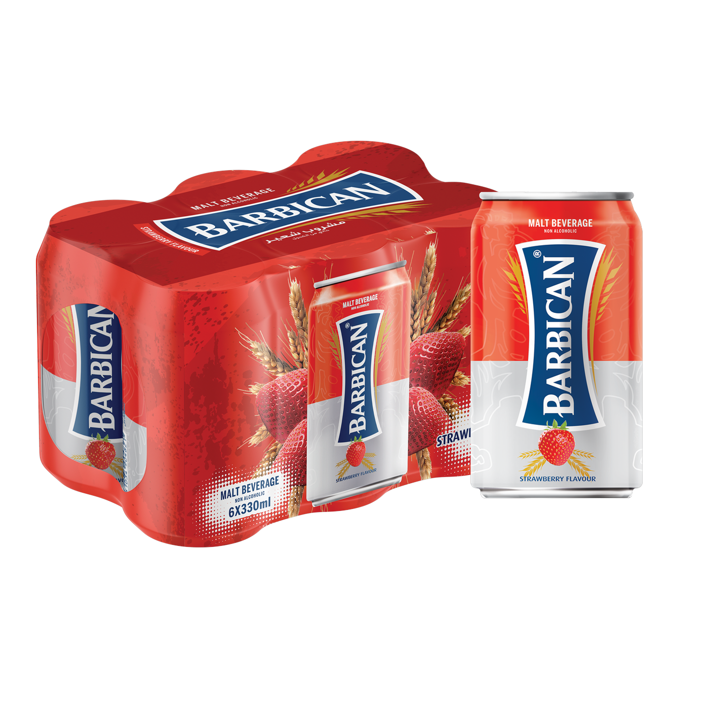 Barbican Strawberry Alcohol Free Malt Beverage Can, 6x330ml