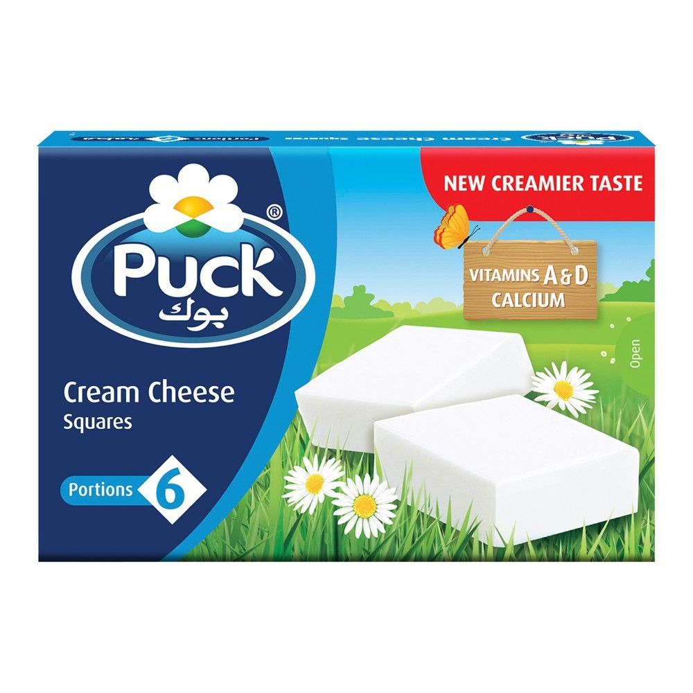 Puck Square Cream Cheese, 6 Portions, 108g