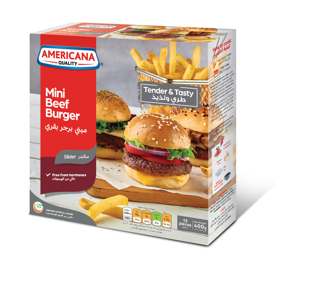 Americana Mini Beef Burger Slider 400 g