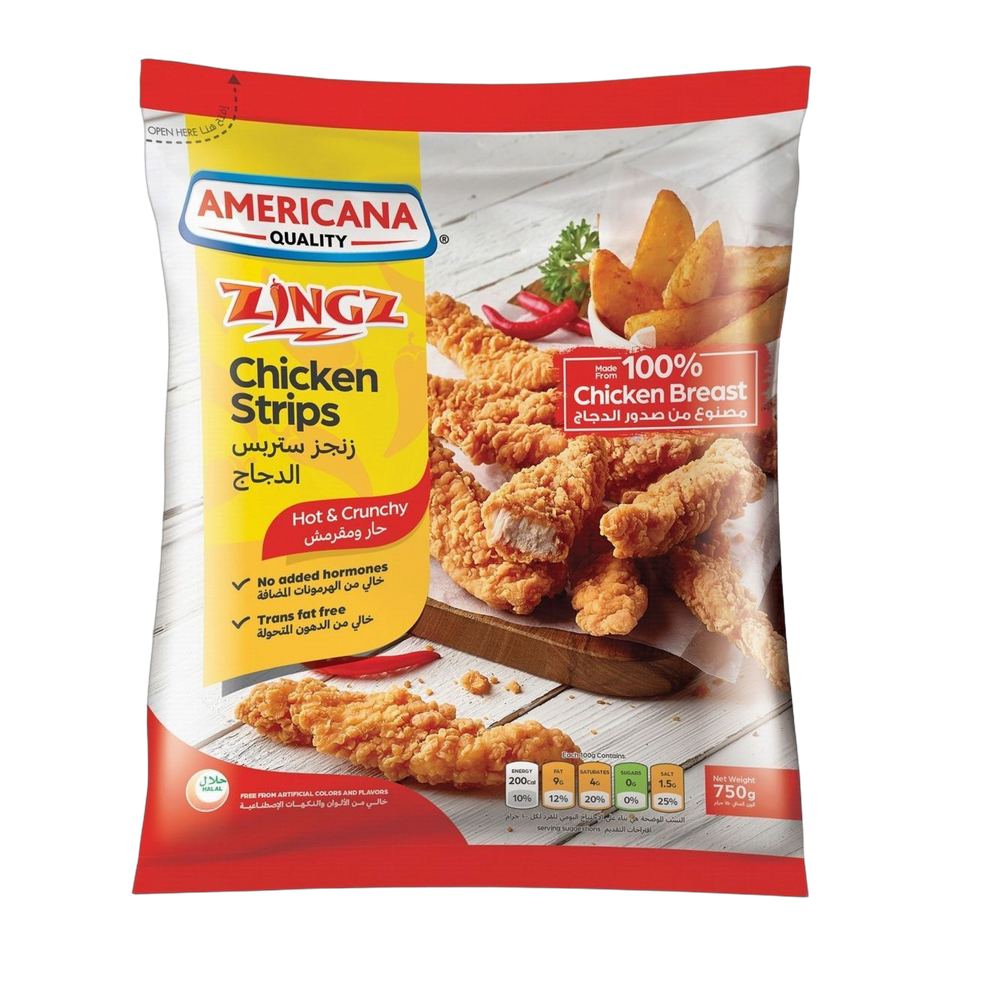 Americana Chicken Strips Hot, 750g