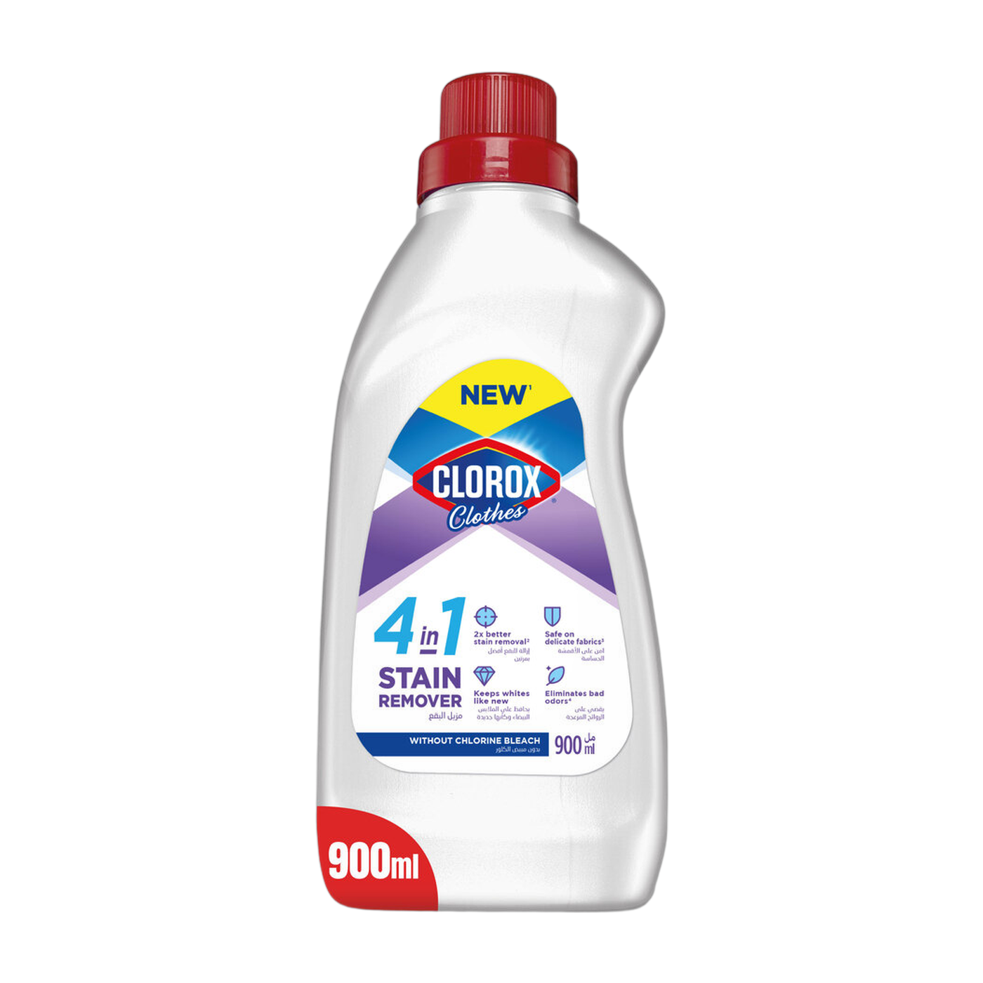 Clorox 4in1 Stain Remover for White Clothes, 900ml