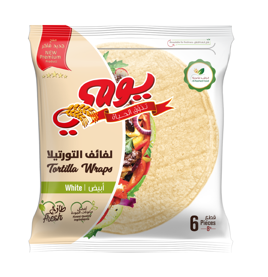 Yaumi Fresh White Tortilla Wraps, 6x40g