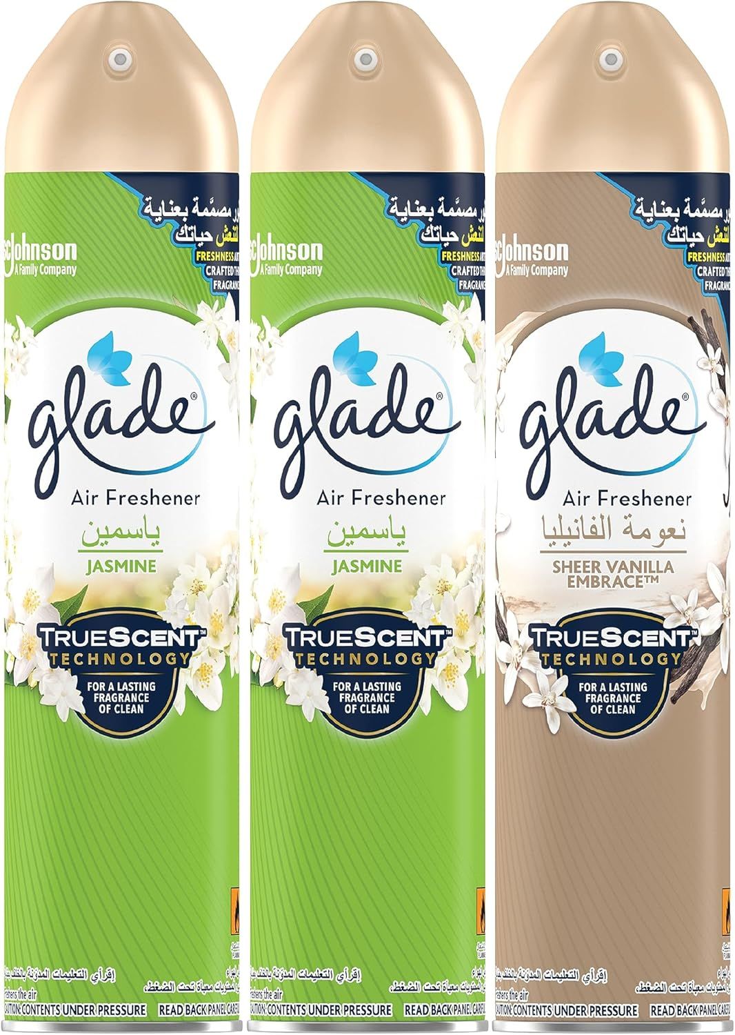 Glade Air Freshener Jasmine 300 Ml 2+1 Vinal Free