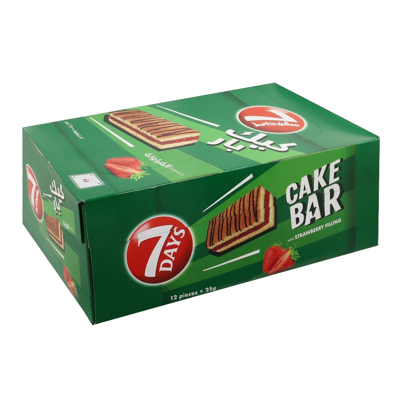 7 Days Cake Bars Filled with Strawberry, 12x25g