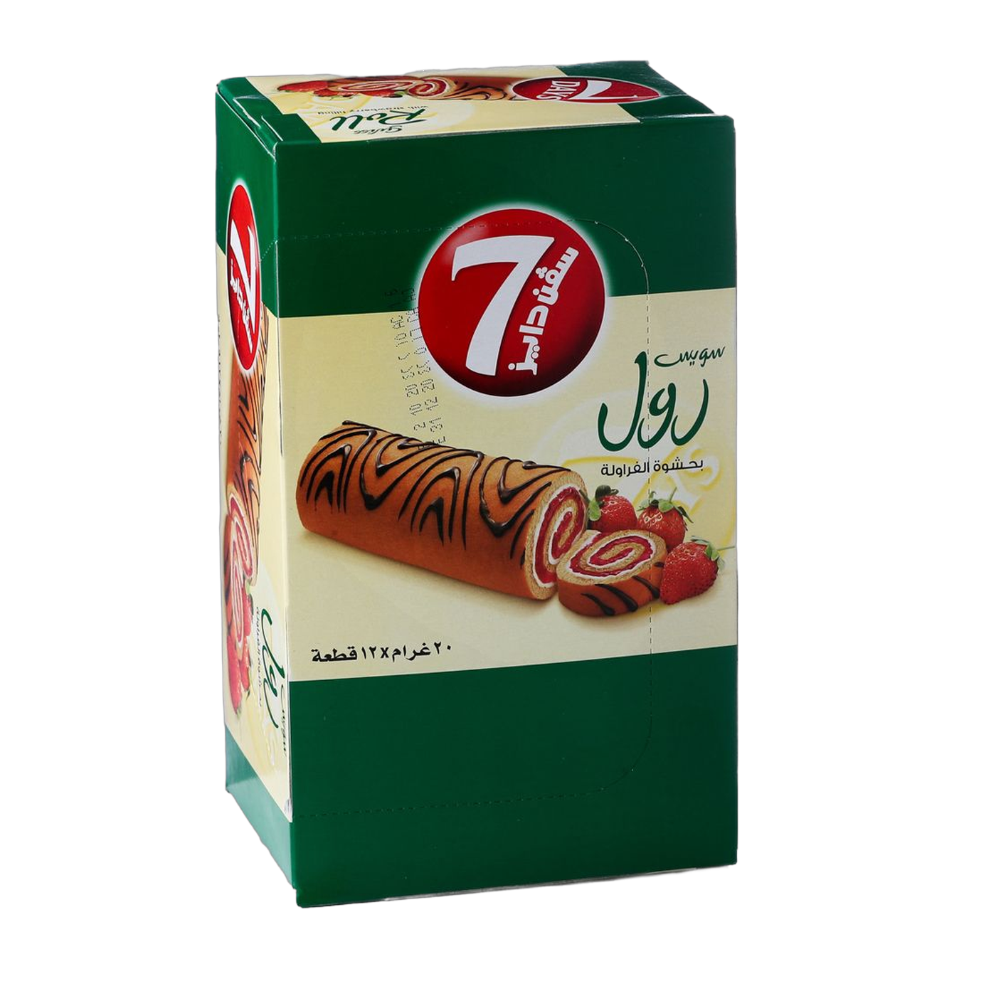 7 Days Mini Swiss Roll with Strawberry Filling, 12x20g