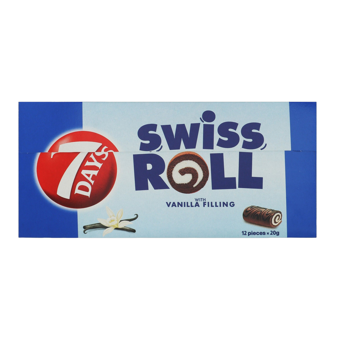 7 Days Swiss Rolls Filled with Vanilla Cream, 12x20g