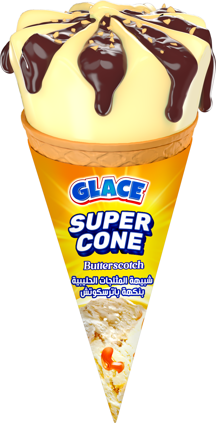 Glace Super Cone Butterscotch Ice Cream, 110ml