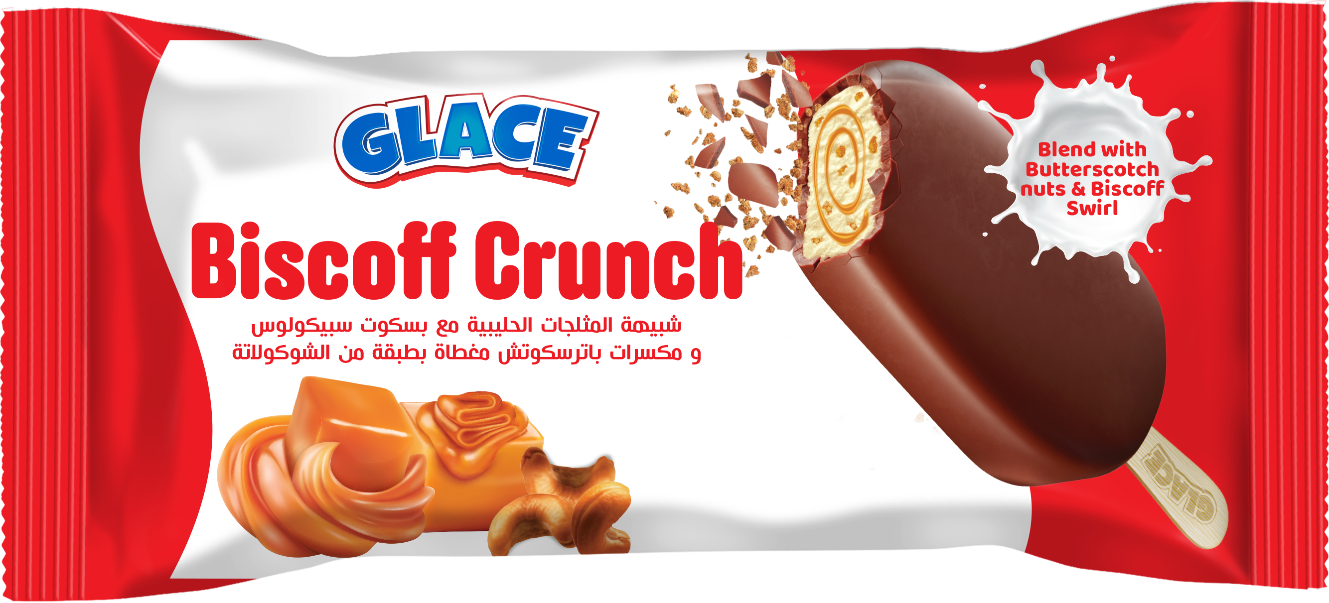 Glace Biscoff Crunch Stick Ice Cream, 100ml