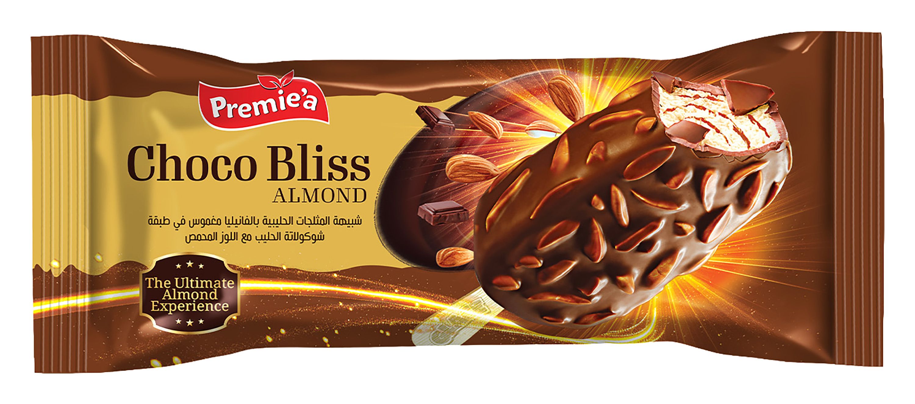 Premie'a Choco Bliss Almond Ice Cream Stick, 90ml