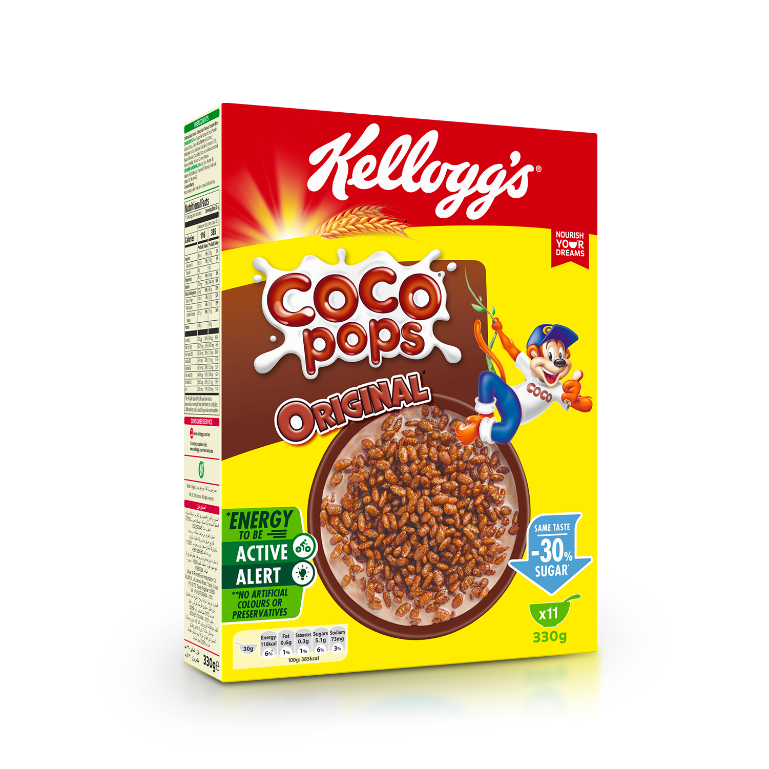 Kellogg's Coco Pops Chocos Wheat Cereal, 330g