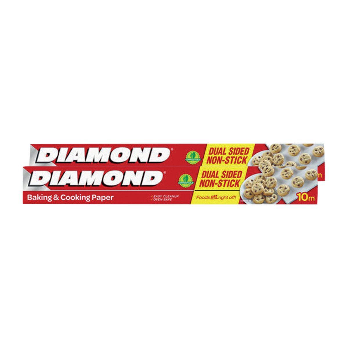 Diamond Baking & Cooking Paper Value Pack, 10m, 2 Pieces