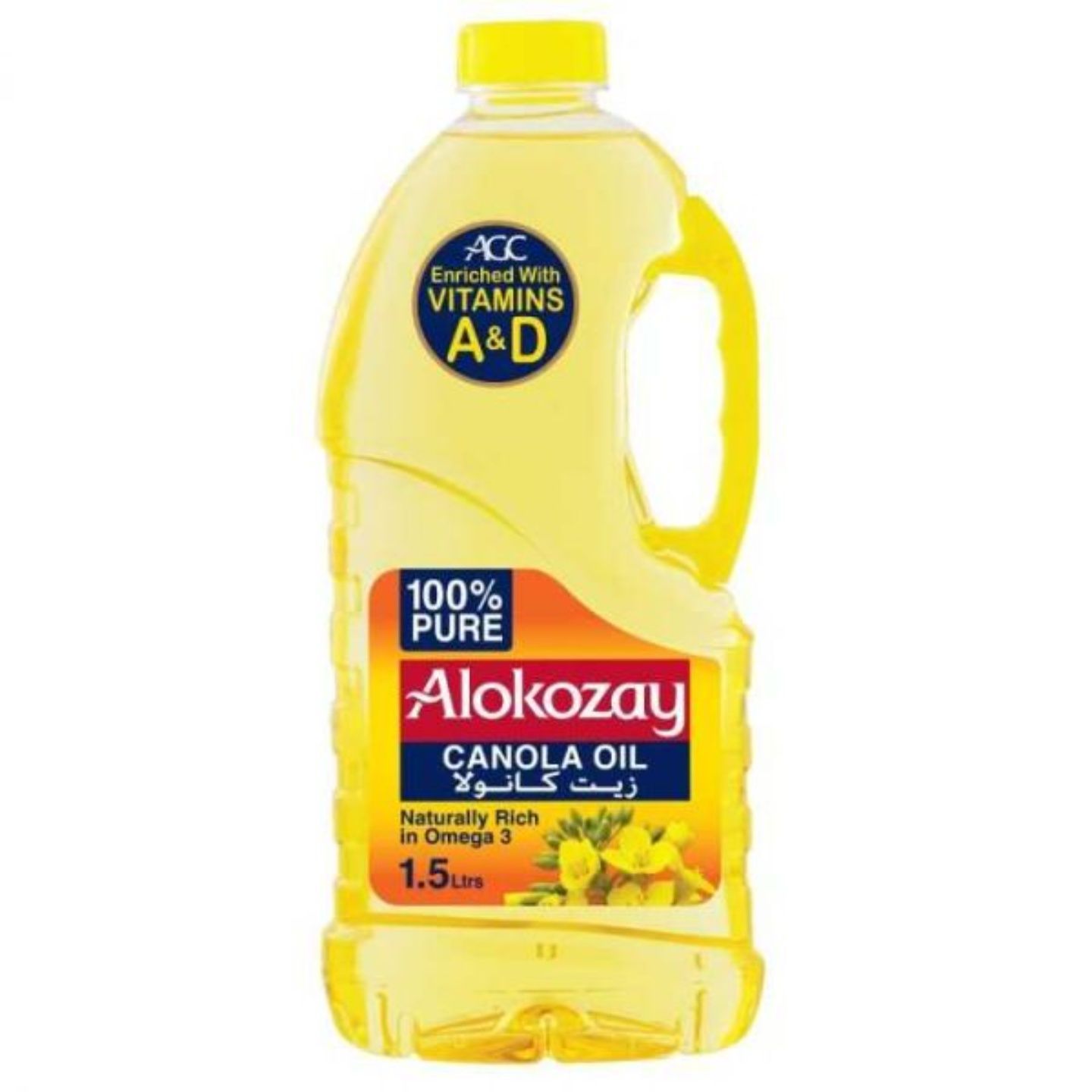 Alokozay 100% Pure Canola Oil, 1.5L