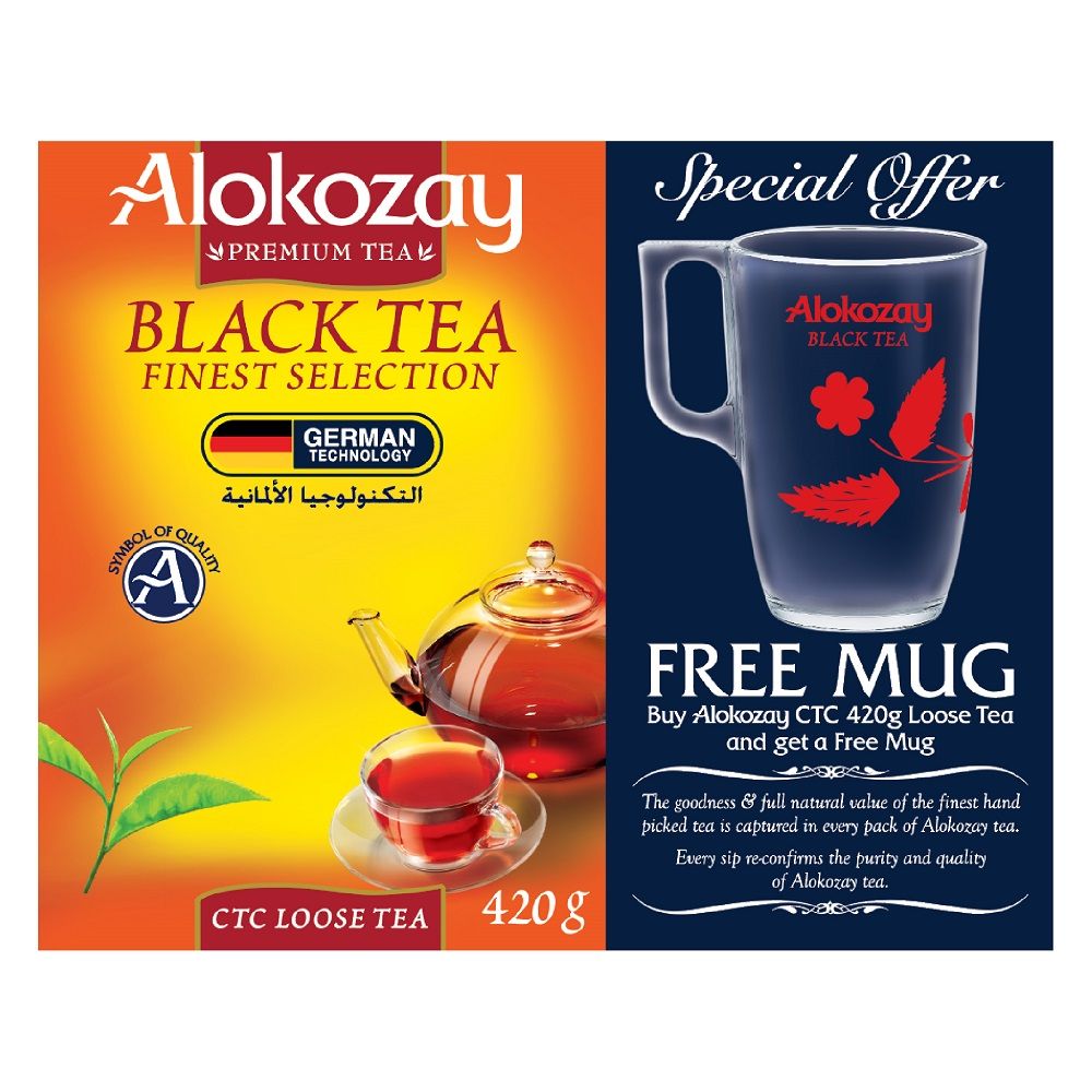 Alokozay Premium Loose Black Tea, 420g+ Mug