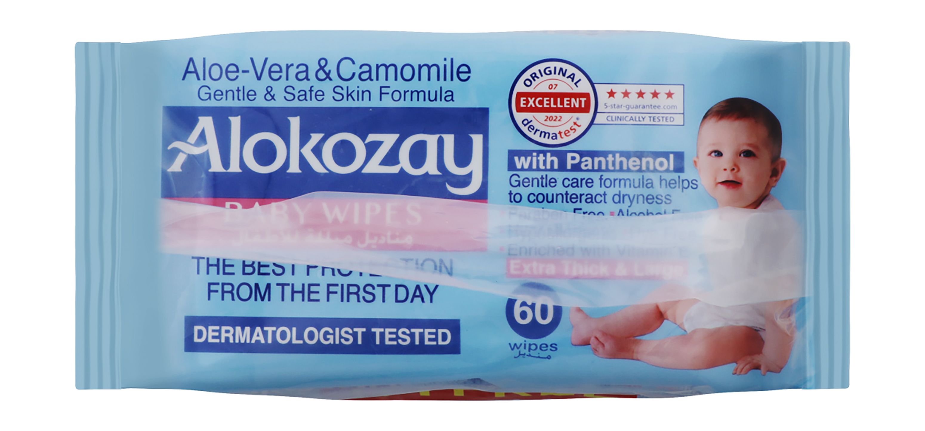 Alokozay Hypoallergenic Baby Wipes, 2x120 Sheets