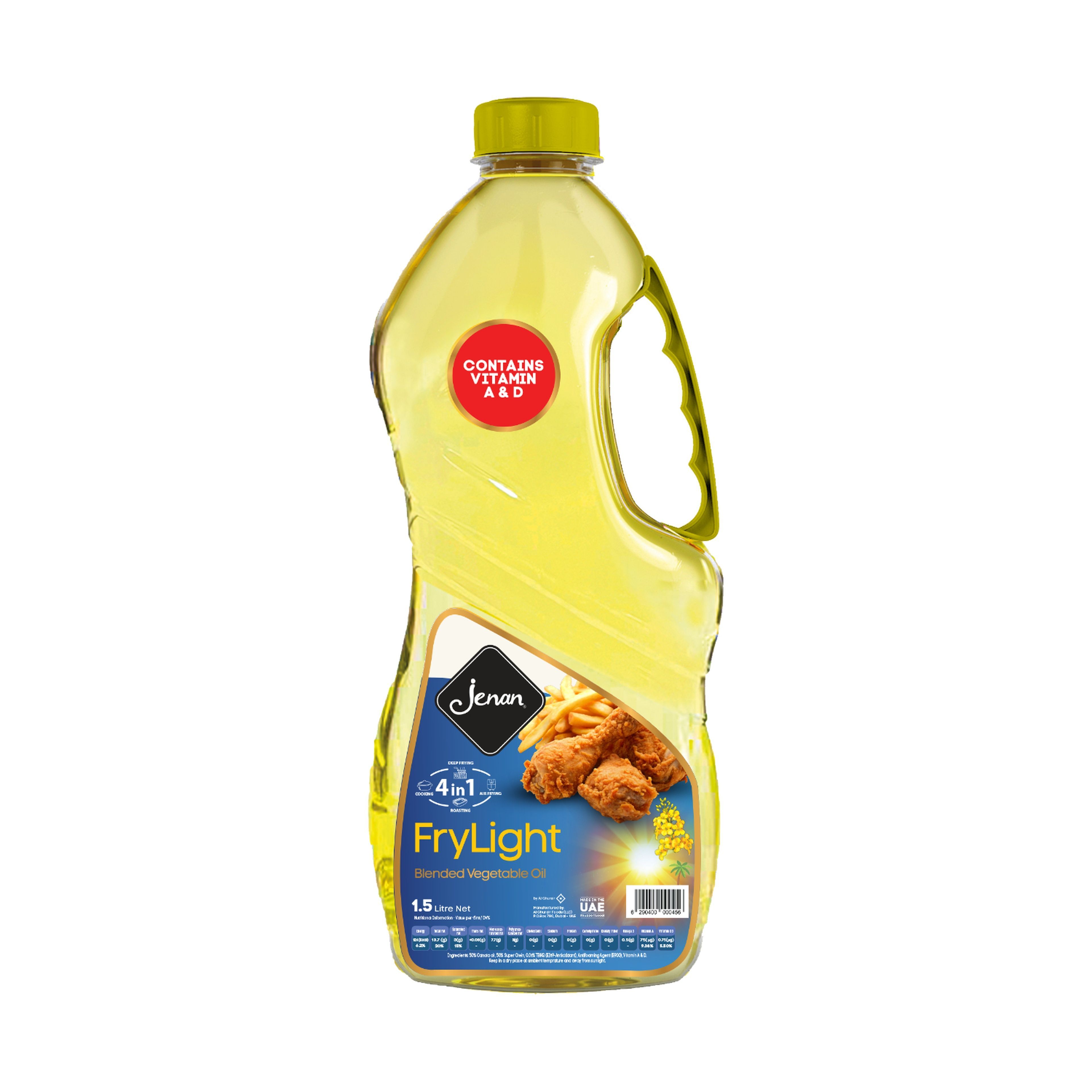 Jenan 4in1 Fry Light Blended Vegetable Oil, 1.5L