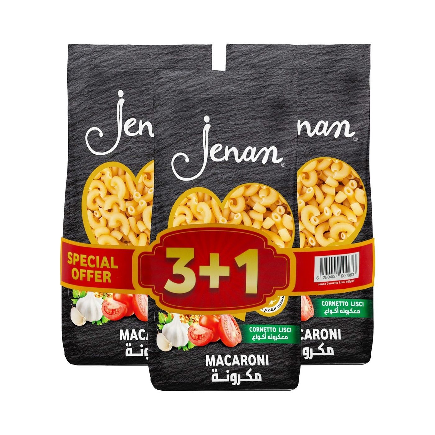 Jenan Cornetto Lisci 6 mm 4 x 400 gm