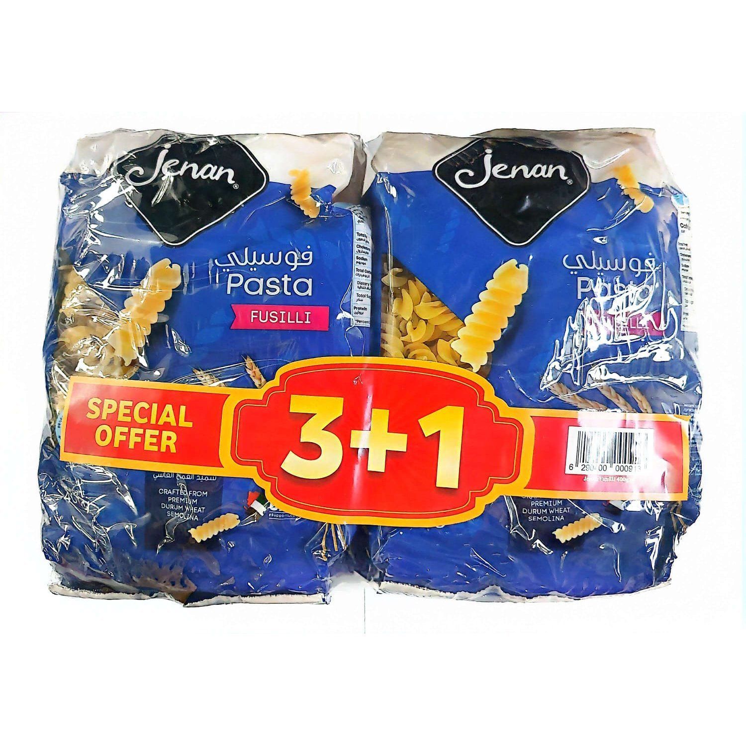Jenan Fusilli Pasta, 4x400g
