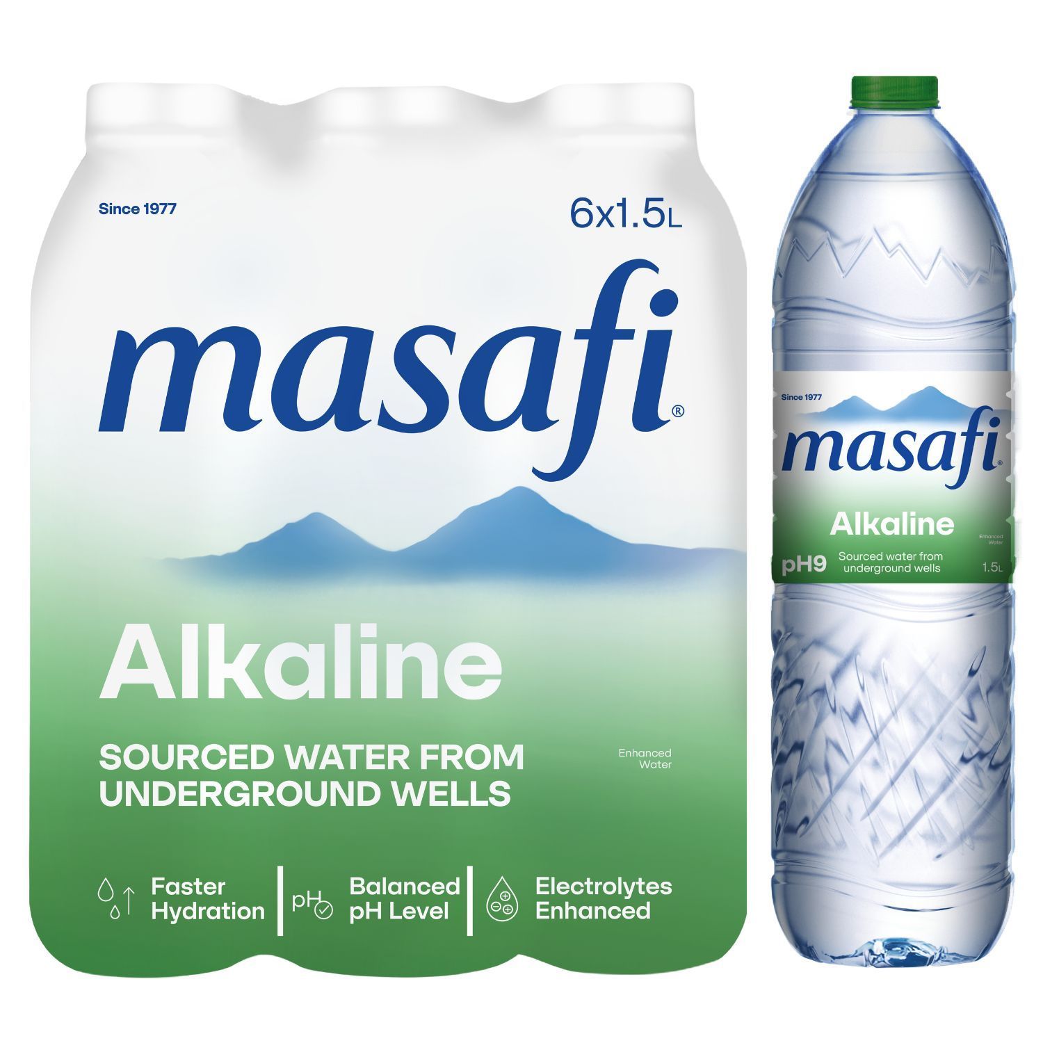 Masafi Alkalife Natural Water, 6x1.5L