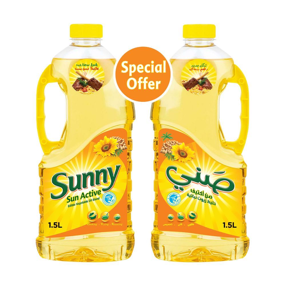 Sunny Sun Active Blended Vegetable Oil, 2x1.5L