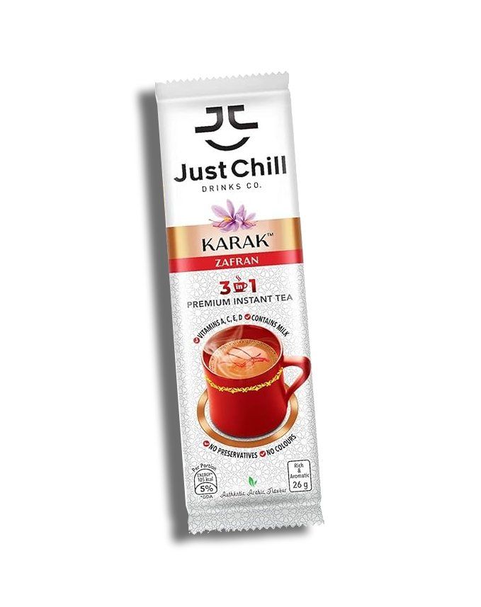 Just Chill Drink Karak Chai Tea Zafran Sachet, 26g