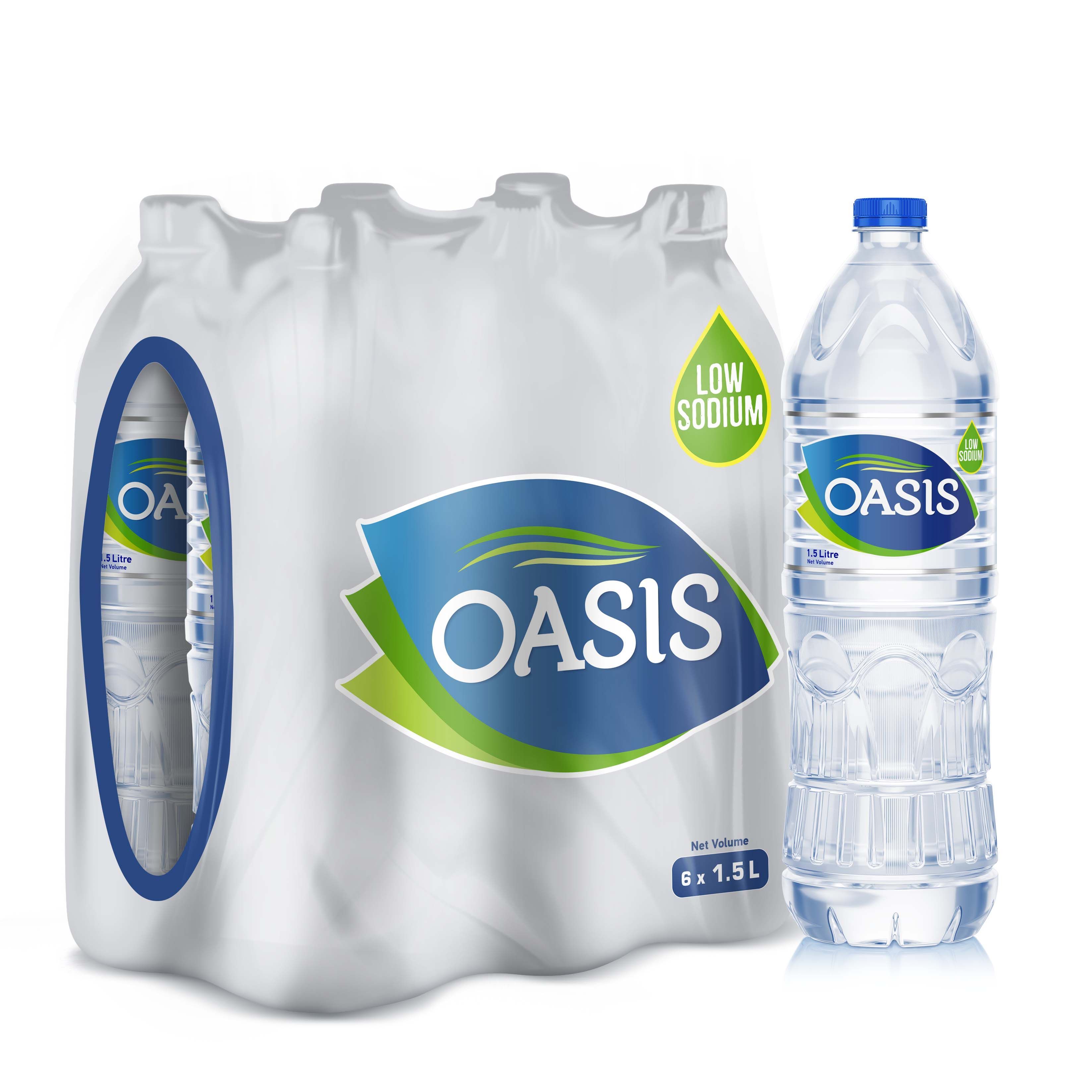 Oasis Drinking Water, 6x1.5L
